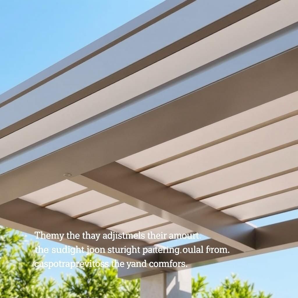 Aluminum Pergola with Adjustable Louvers 