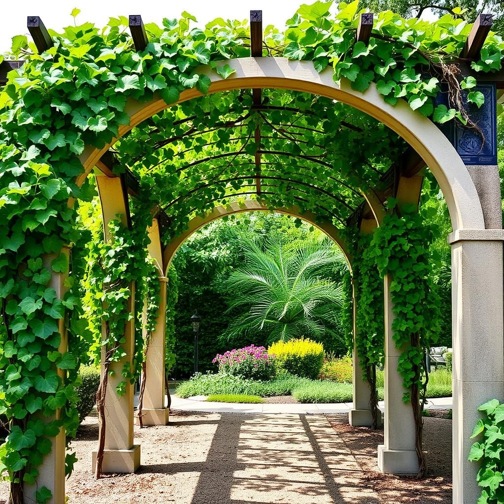 Arched Grape Pergola