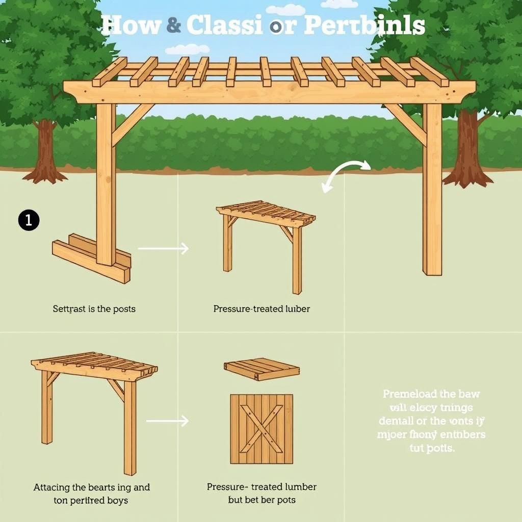 DIY Wooden Pergola Construction