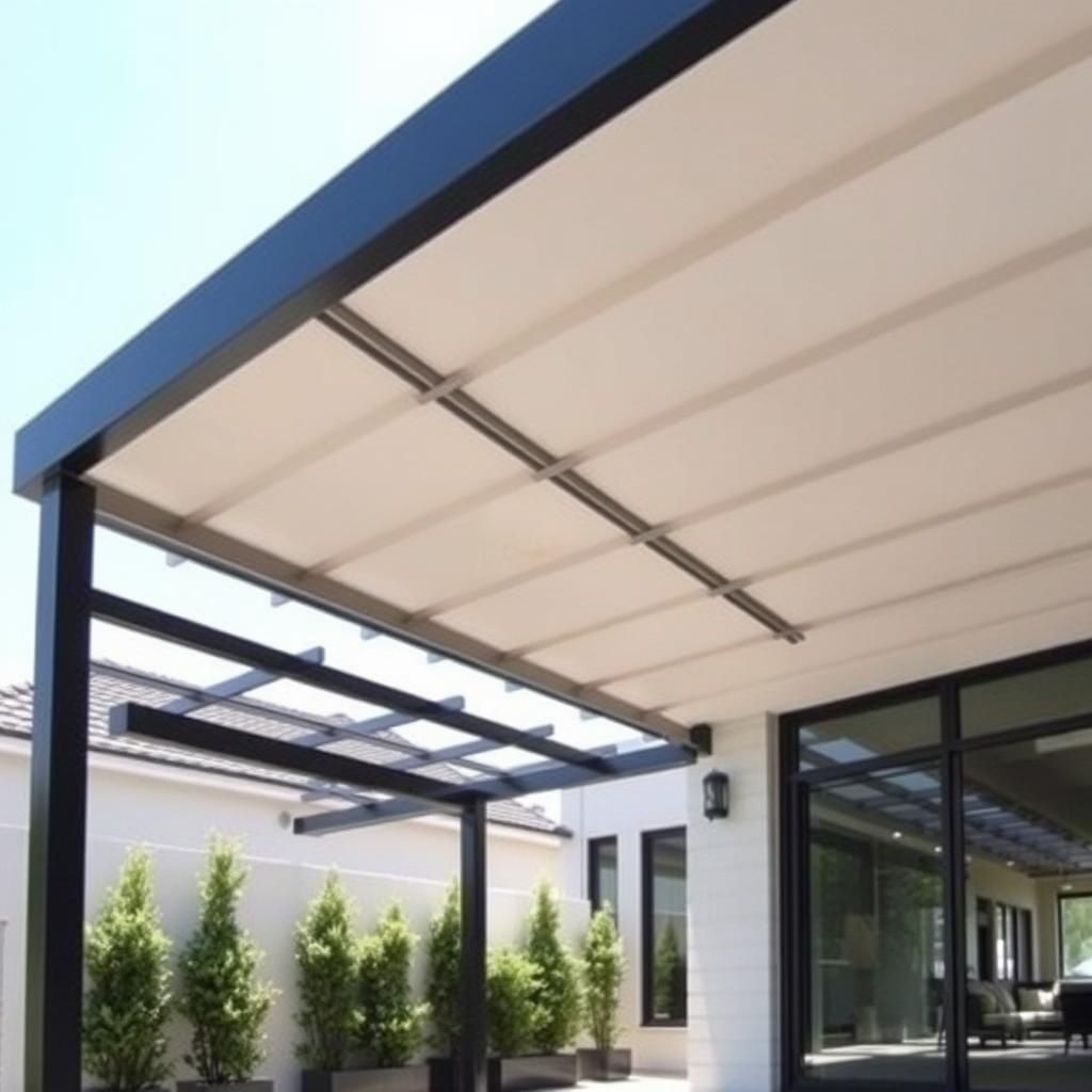 Modern Pergola with Metal Roof