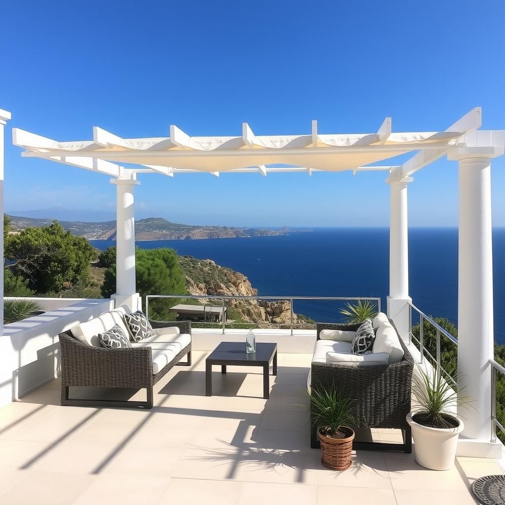 Coastal Pergola With Ocean View