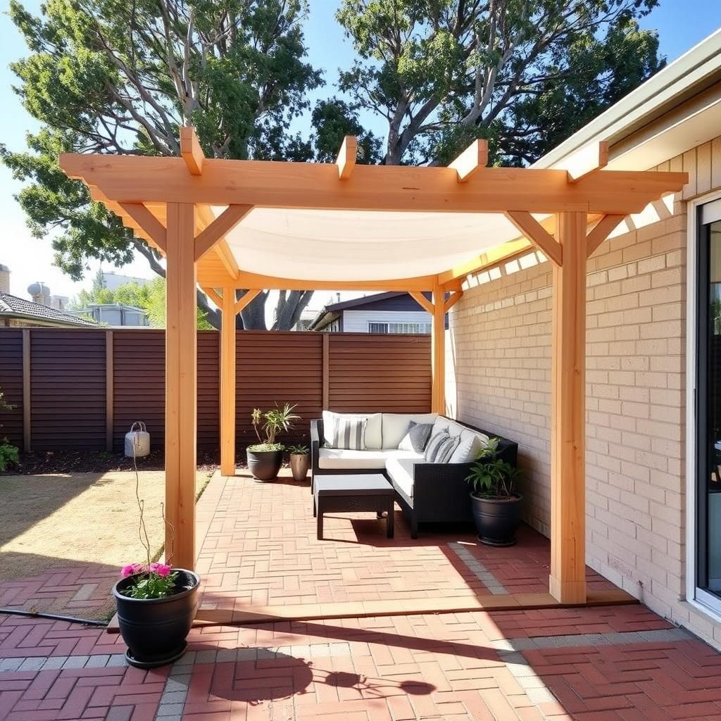 Cosy corner pergola in a Brisbane backyard