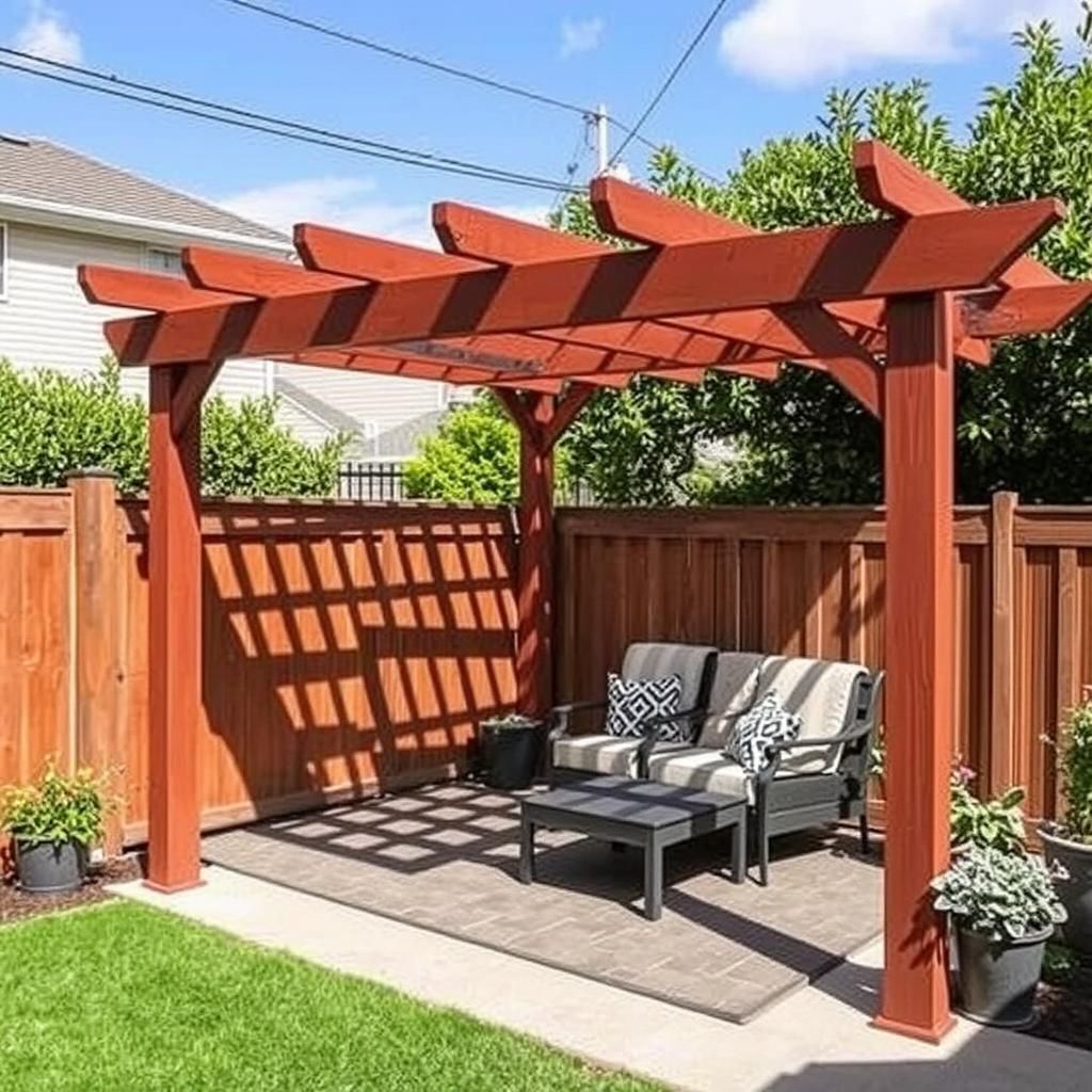 Cozy Corner Pergola in Small Backyard