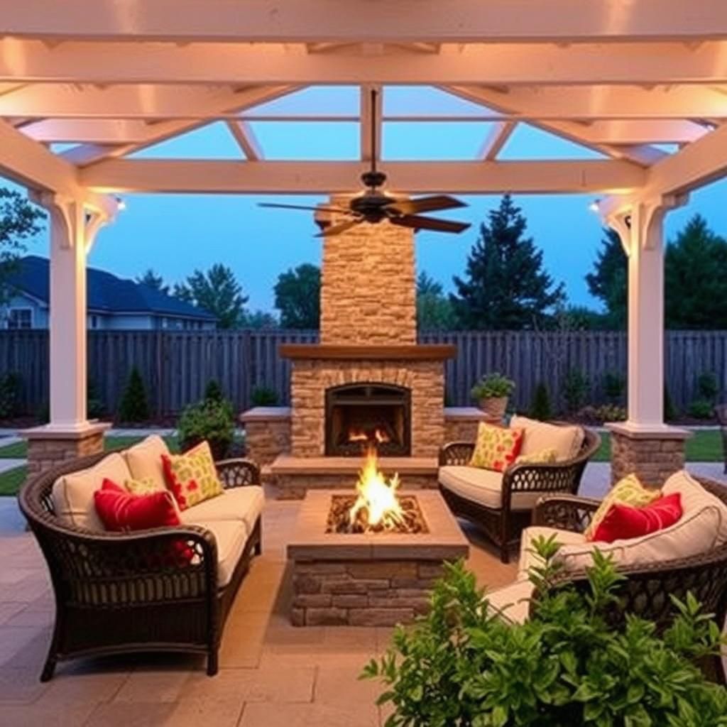 Inviting Pergola Lounge Space 