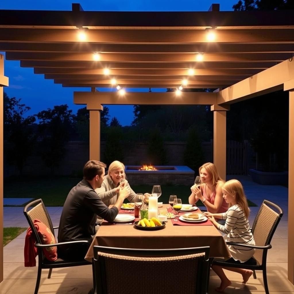 Family Enjoying Dinner