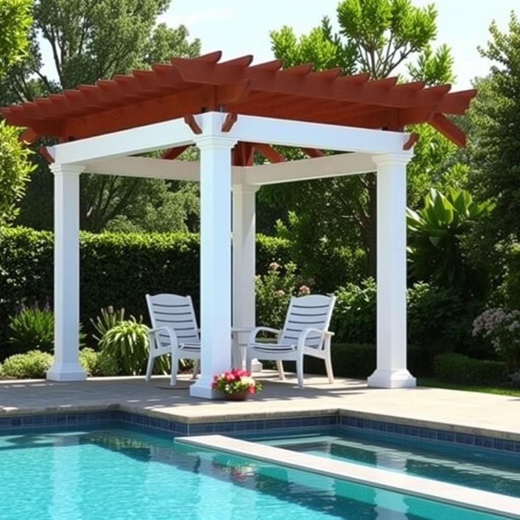 Freestanding Pergola by the Pool 