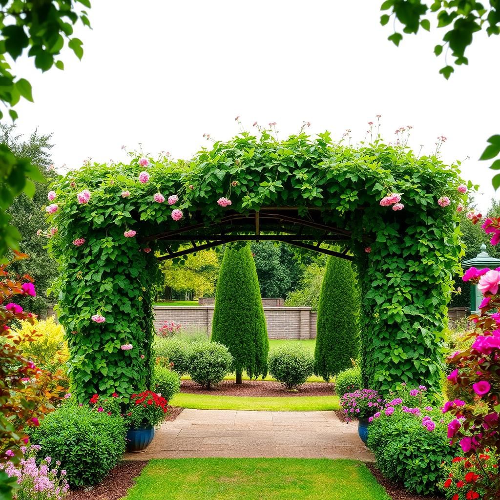 Garden Pergola with Vines