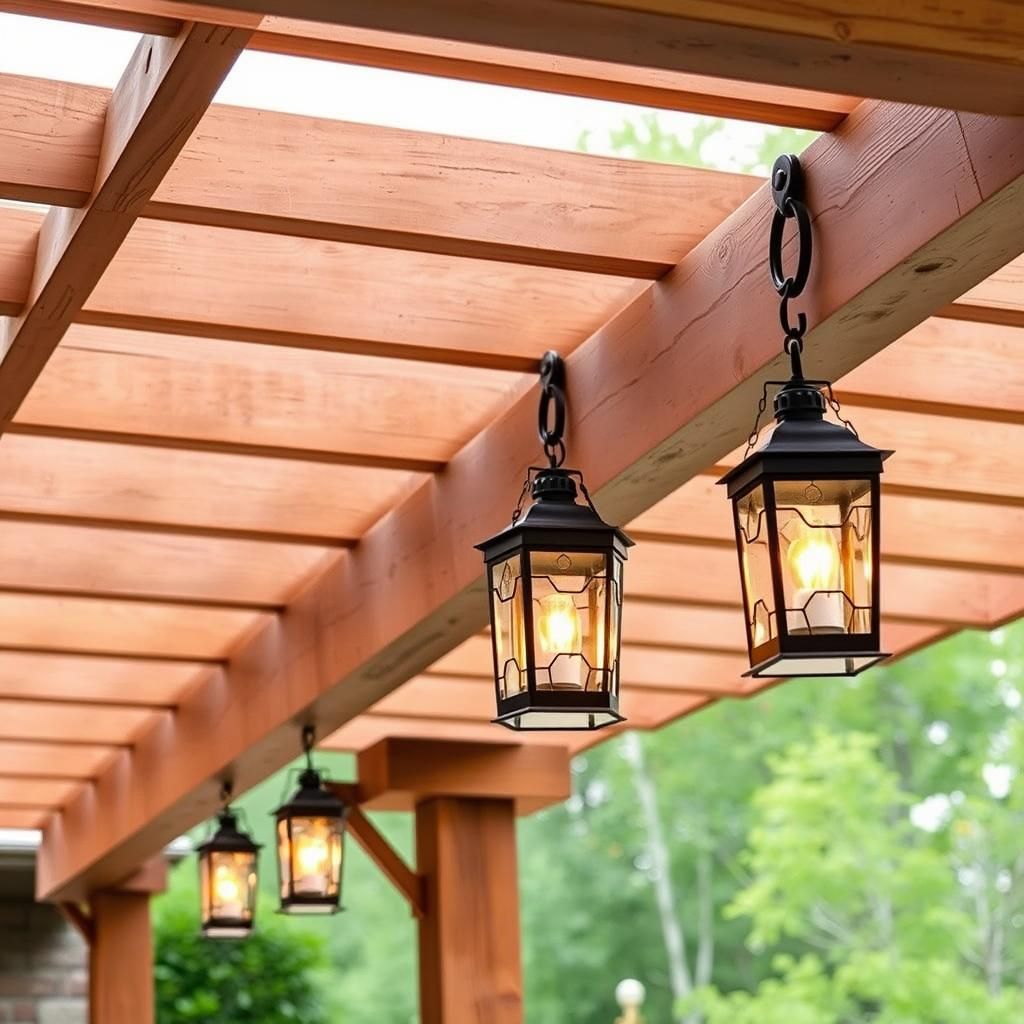 Pergola with Hanging Lanterns