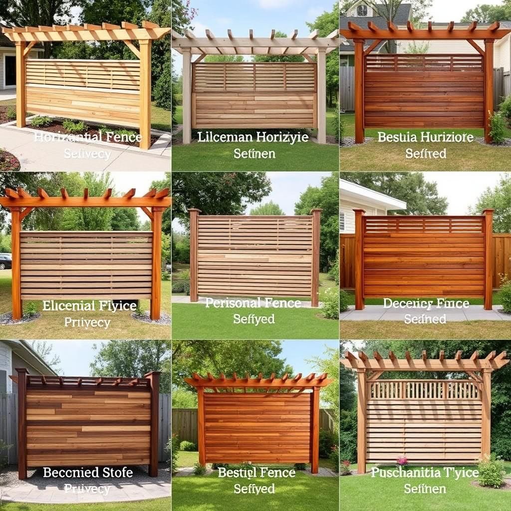 Horizontal Fence Pergola for Enhanced Privacy