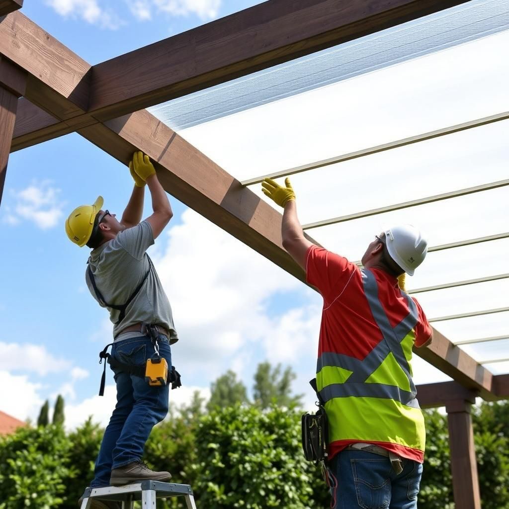 Installing Polycarbonate Sheets on Pergola Roof