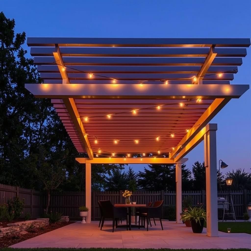 Pergola with Ambient Lighting