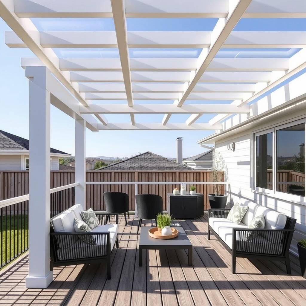 Modern deck with pergola