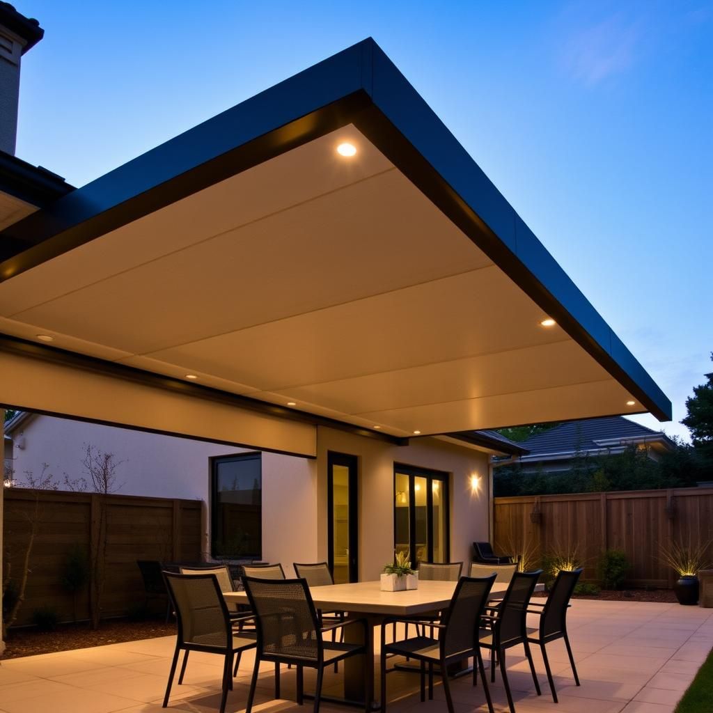 Modern Minimalist Retractable Pergola