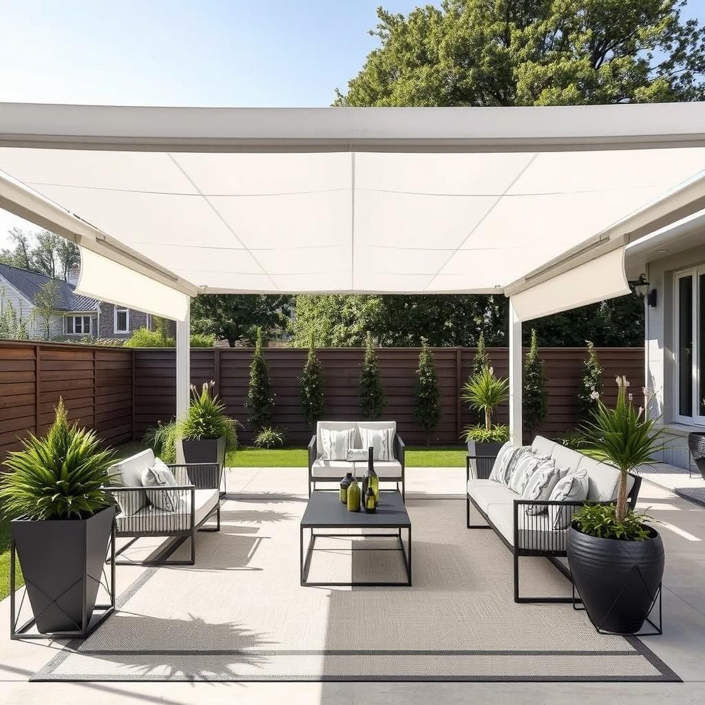 Modern pergola canopy idea