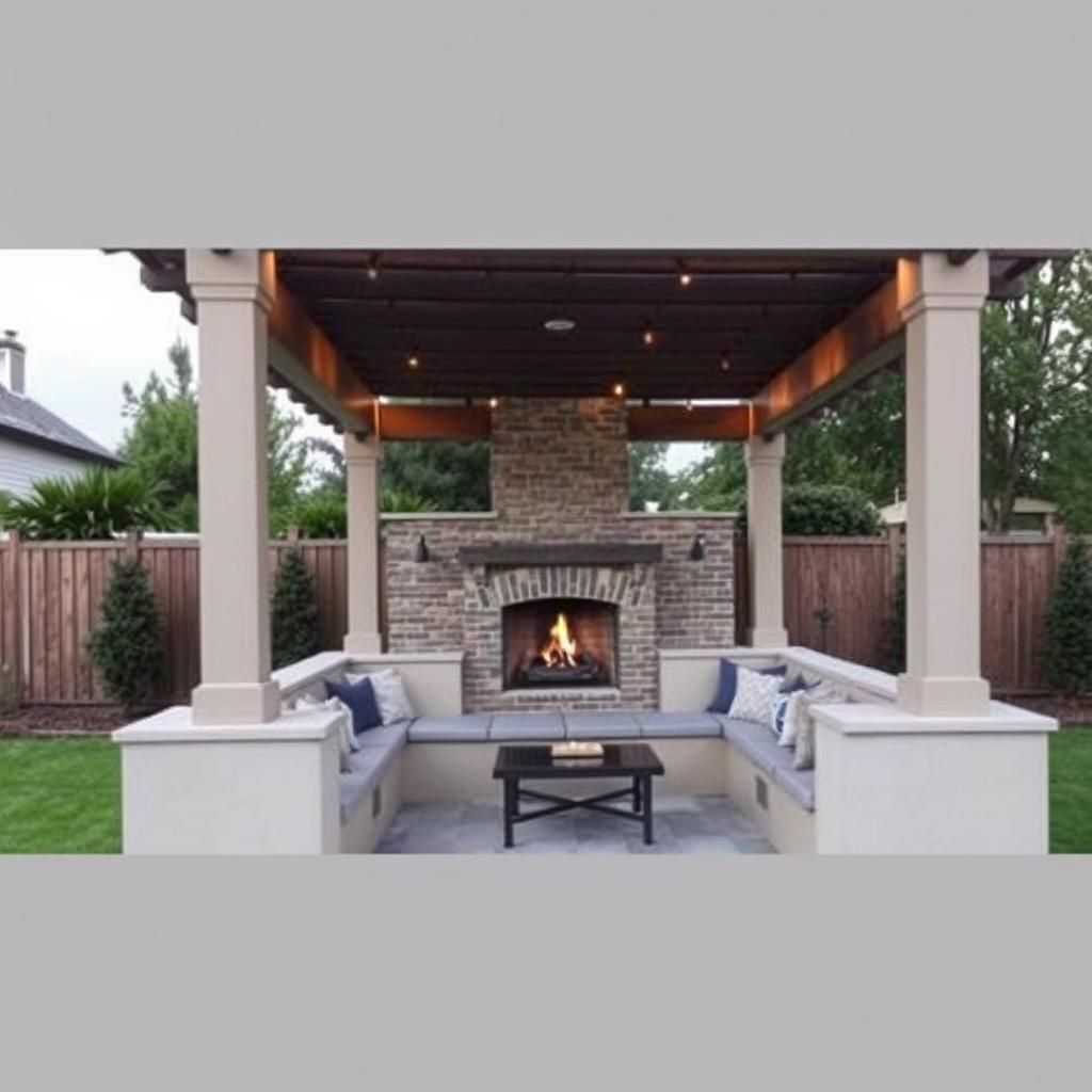 Modern Pergolas with Privacy Walls