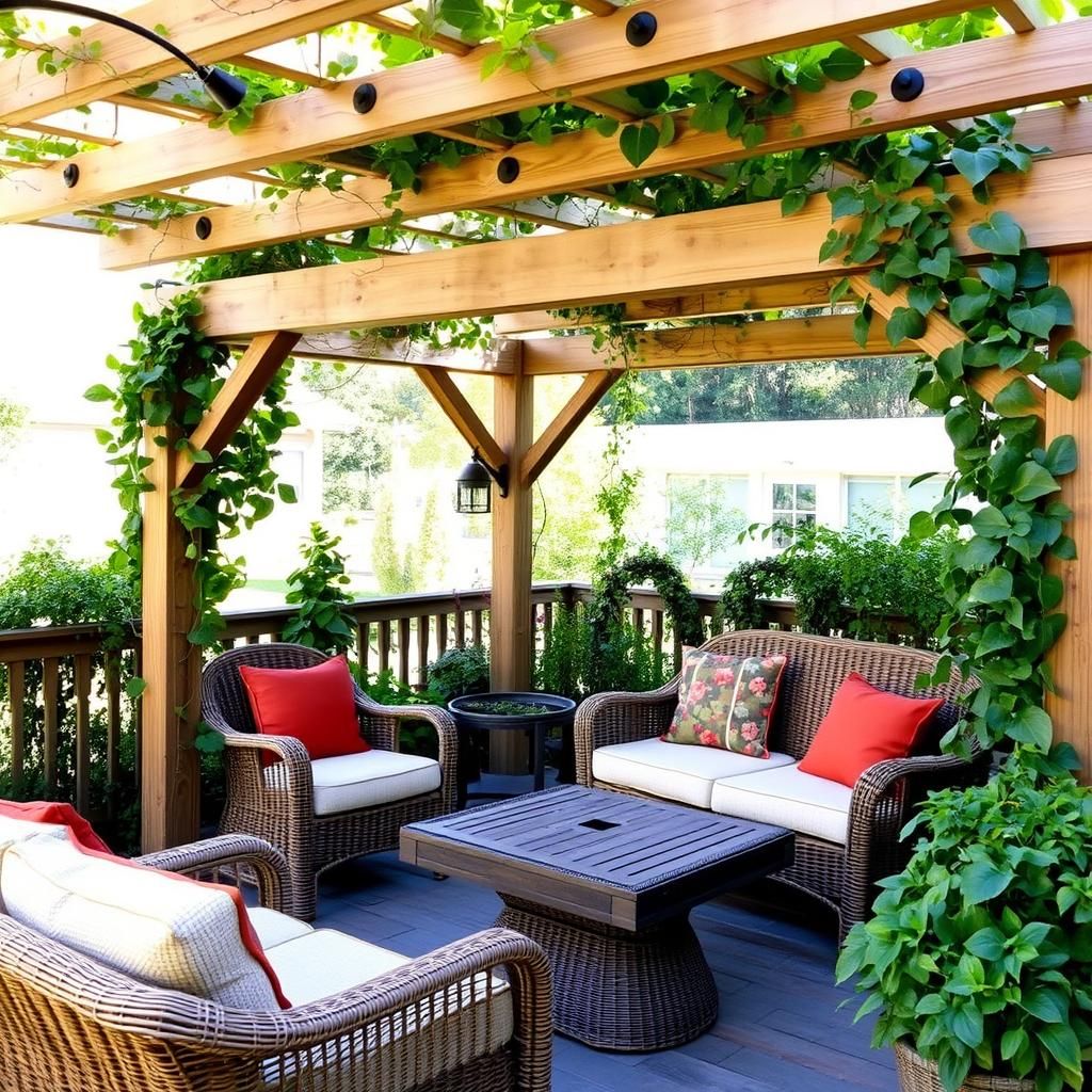 Natural pergola canopy idea