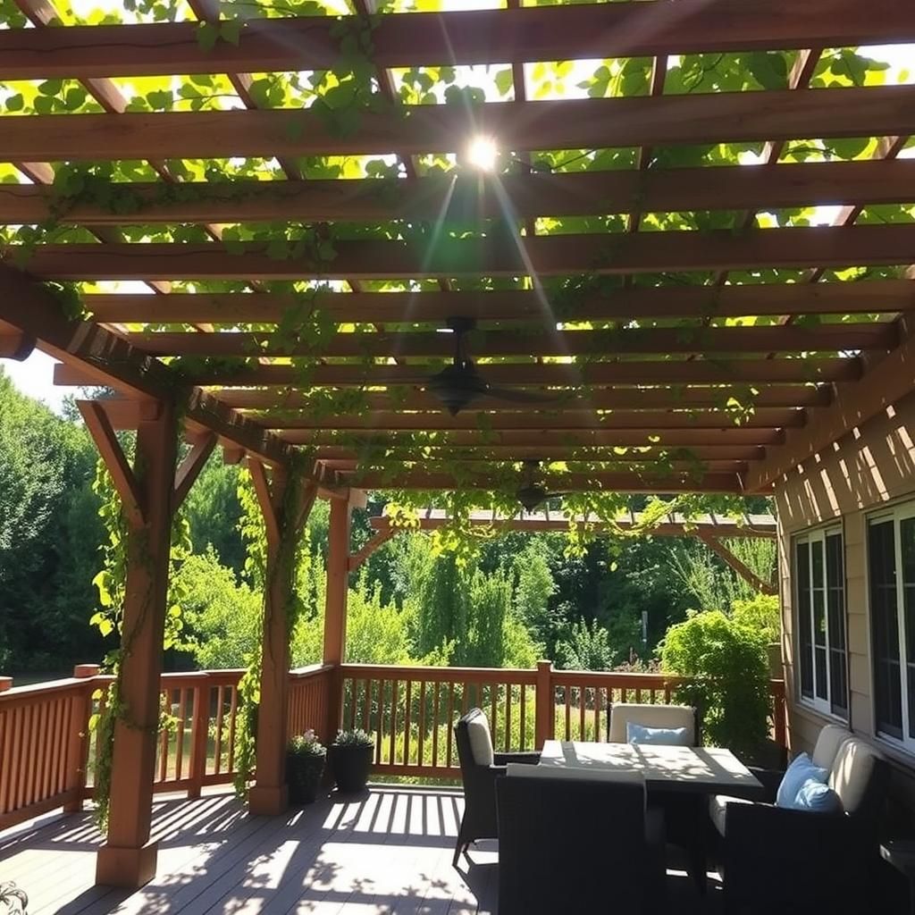 Open pergola bathed in Melbourne sunshine