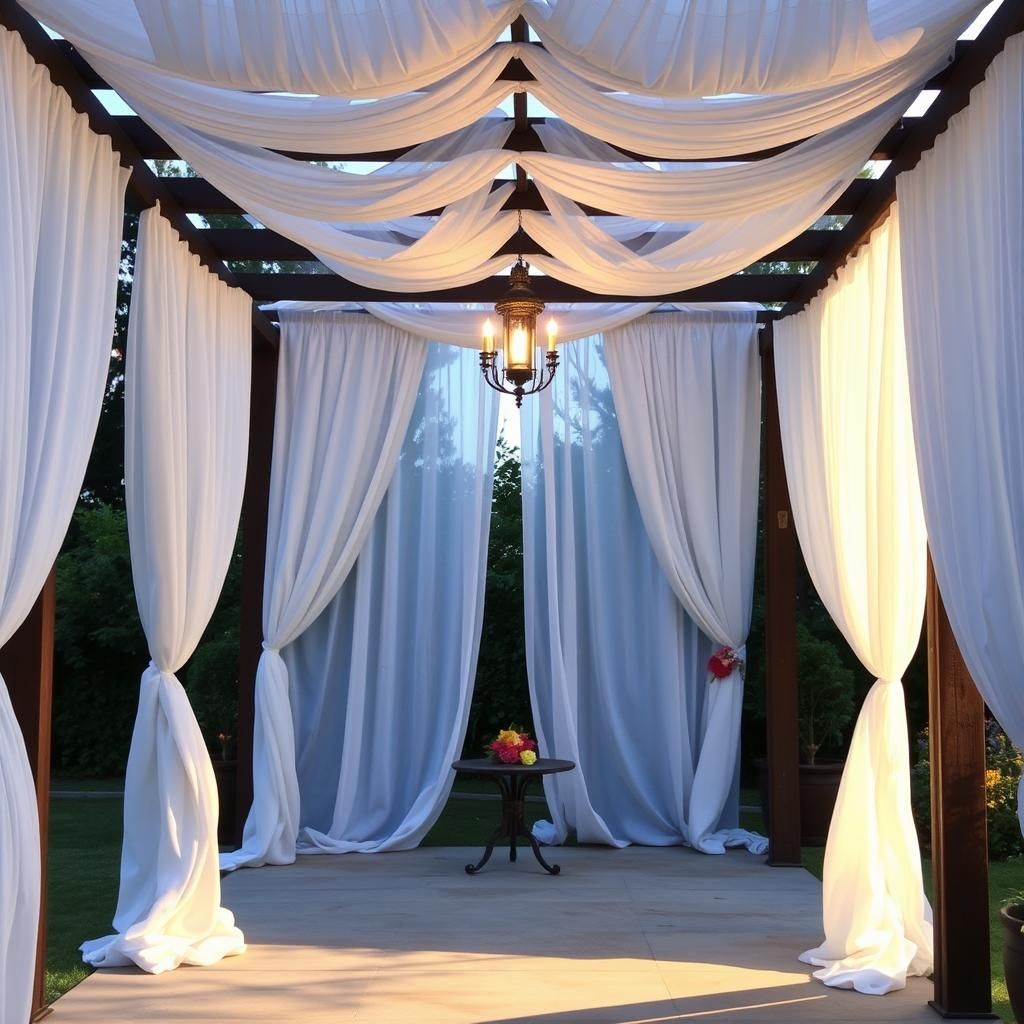 outdoor curtains pergola side wall