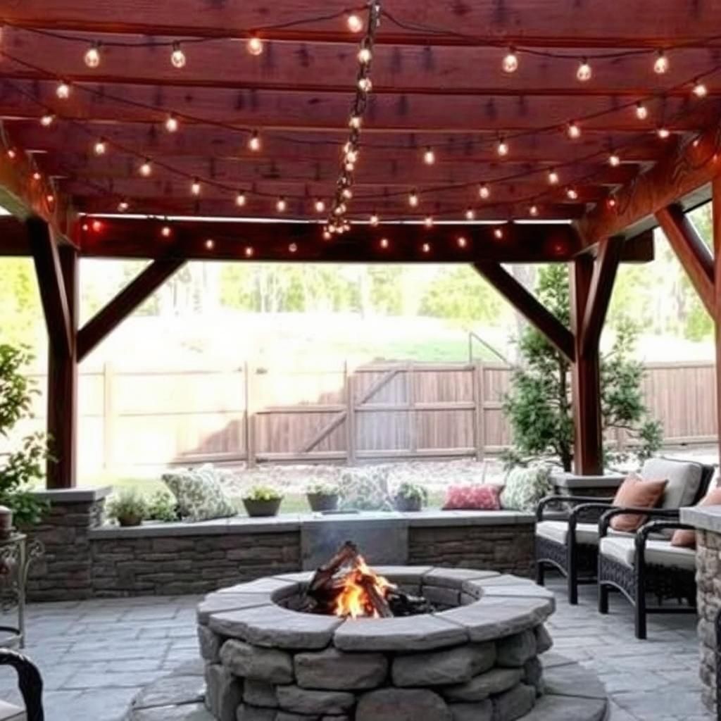 Fire Pit Pergola