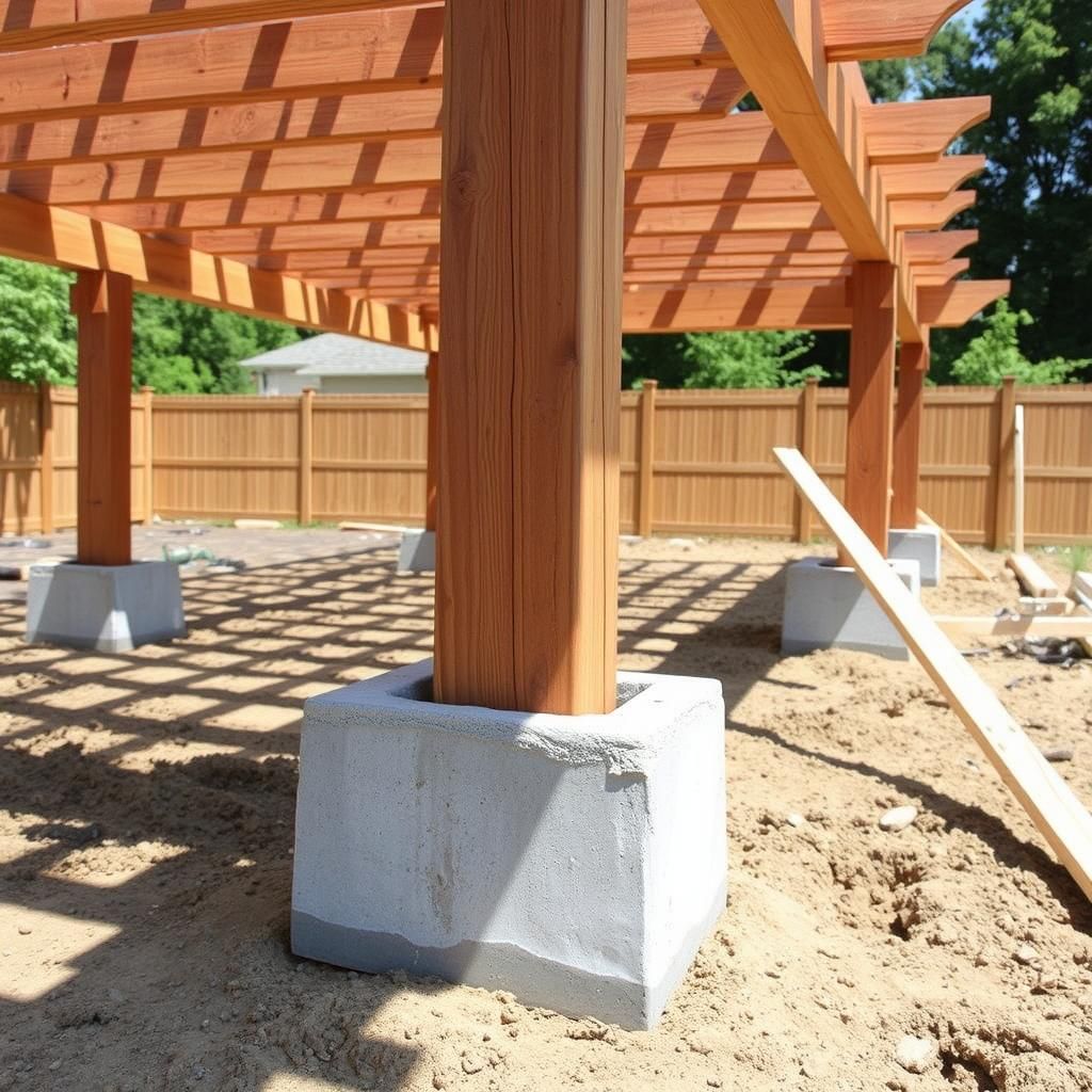 Building a pergola foundation