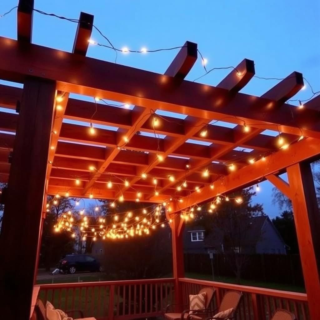 pergola with lighting