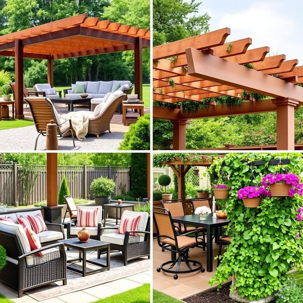 Different ways to use a pergola