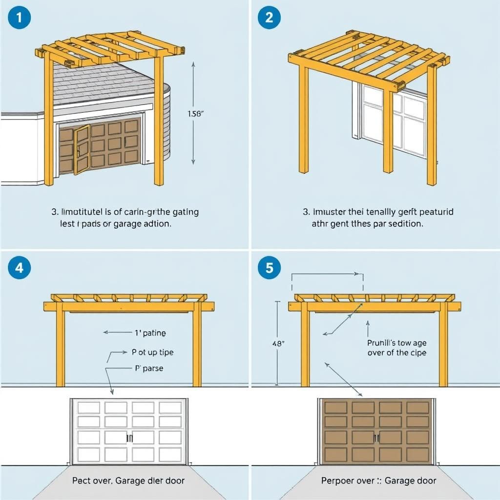 building a pergola above a garage