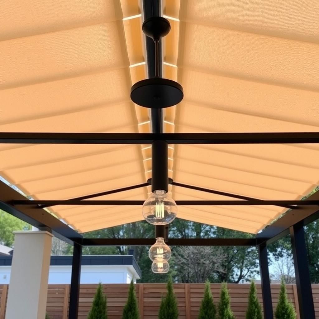 Modern Pergola with Pendant Lights