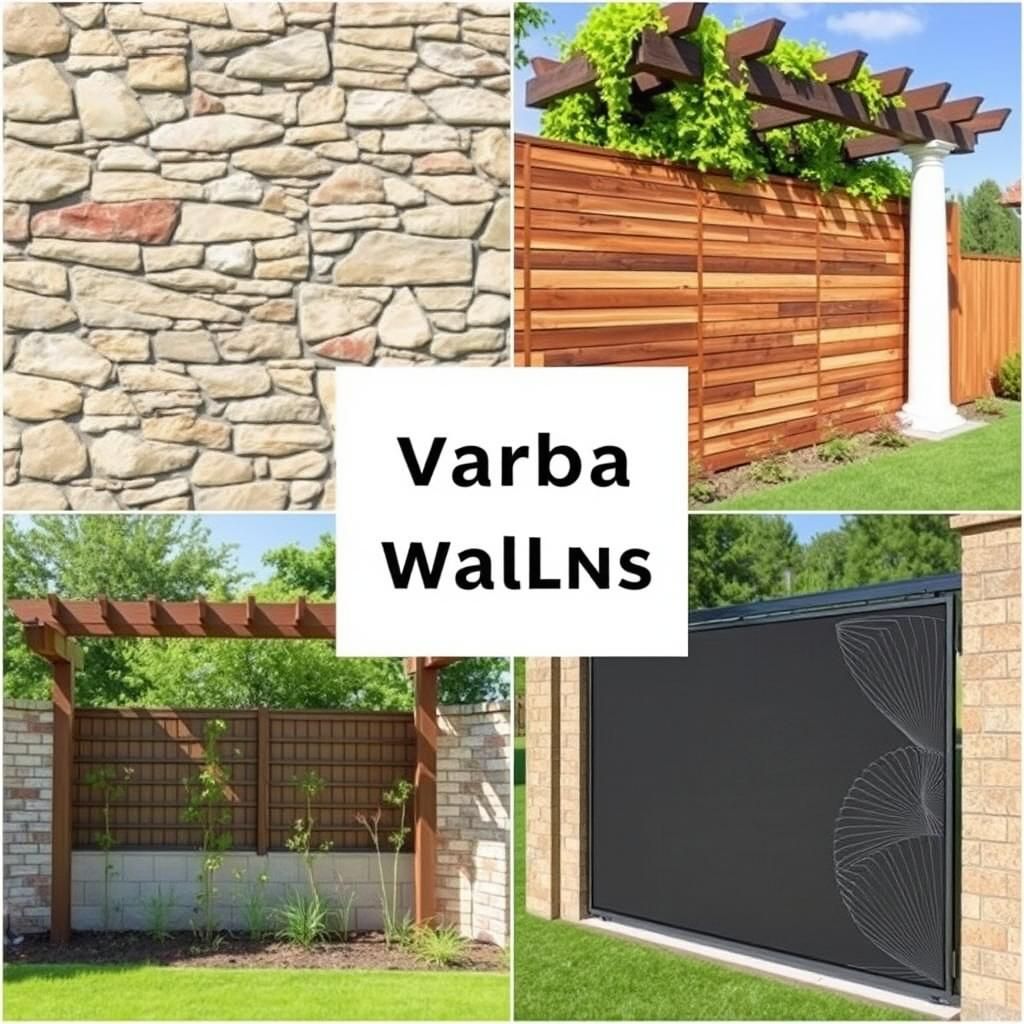 Various pergola wall materials