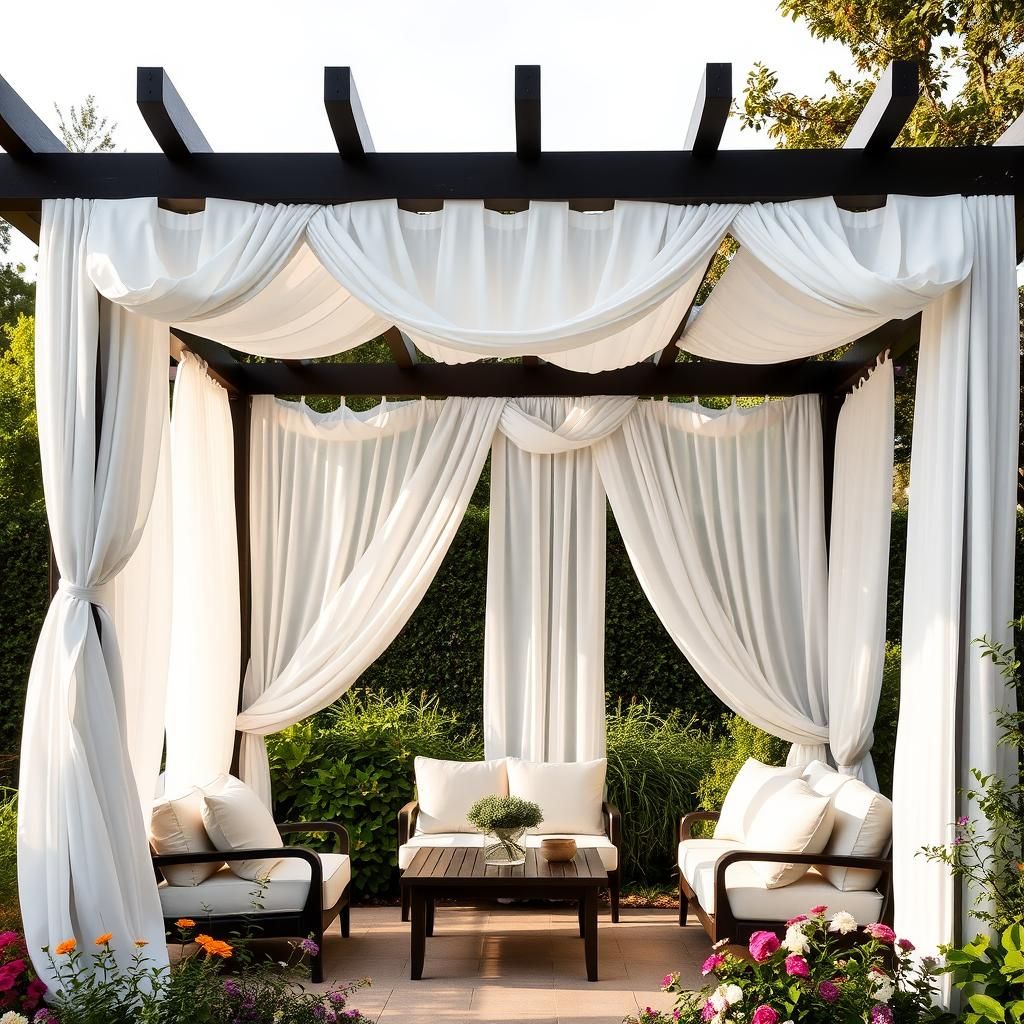 Pergola with Curtains