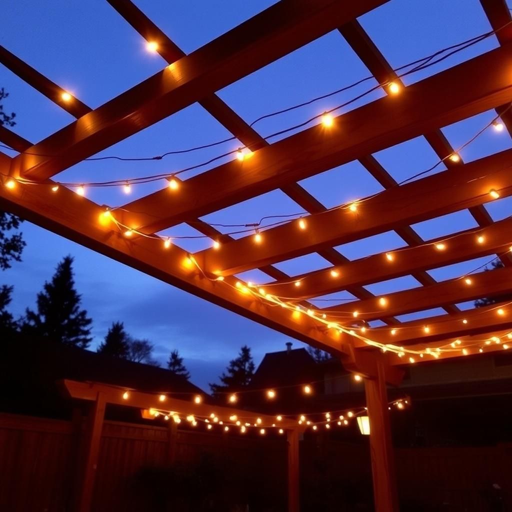 pergola lighting ideas