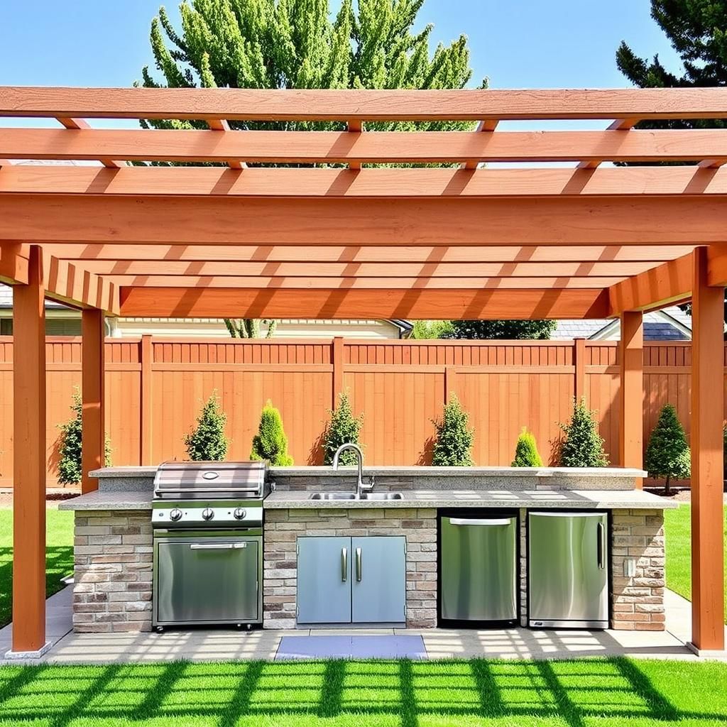 Outdoor Kitchen Pergola