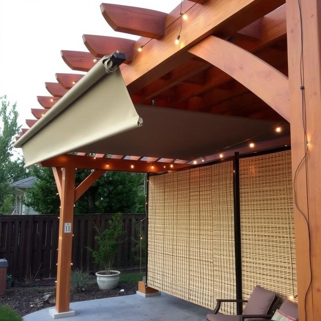 Pergola with Privacy Screen