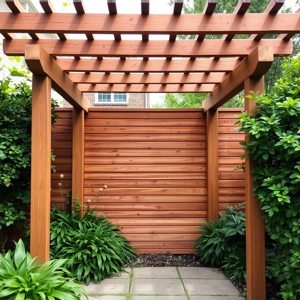 Pergolas with Solid Wood Walls