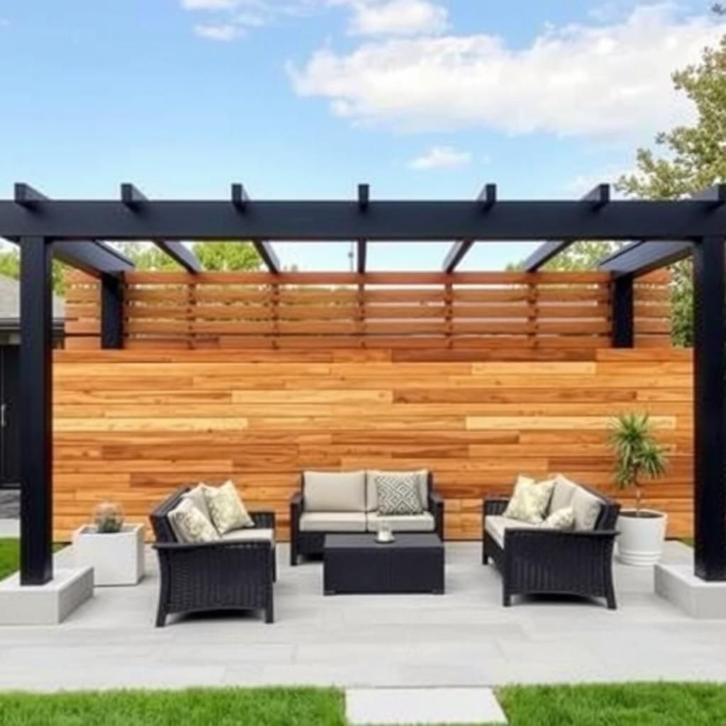 privacy screen pergola side wall