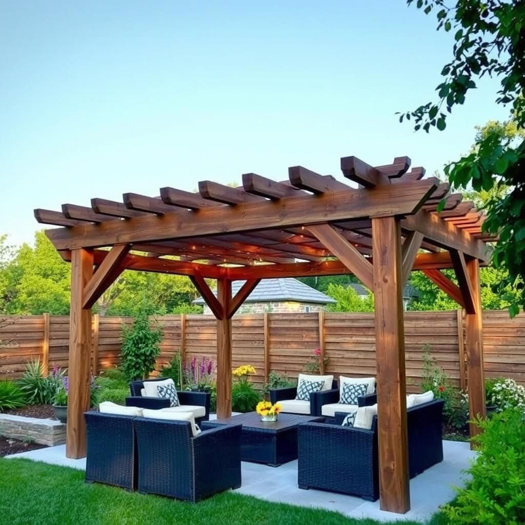 rustic pergola