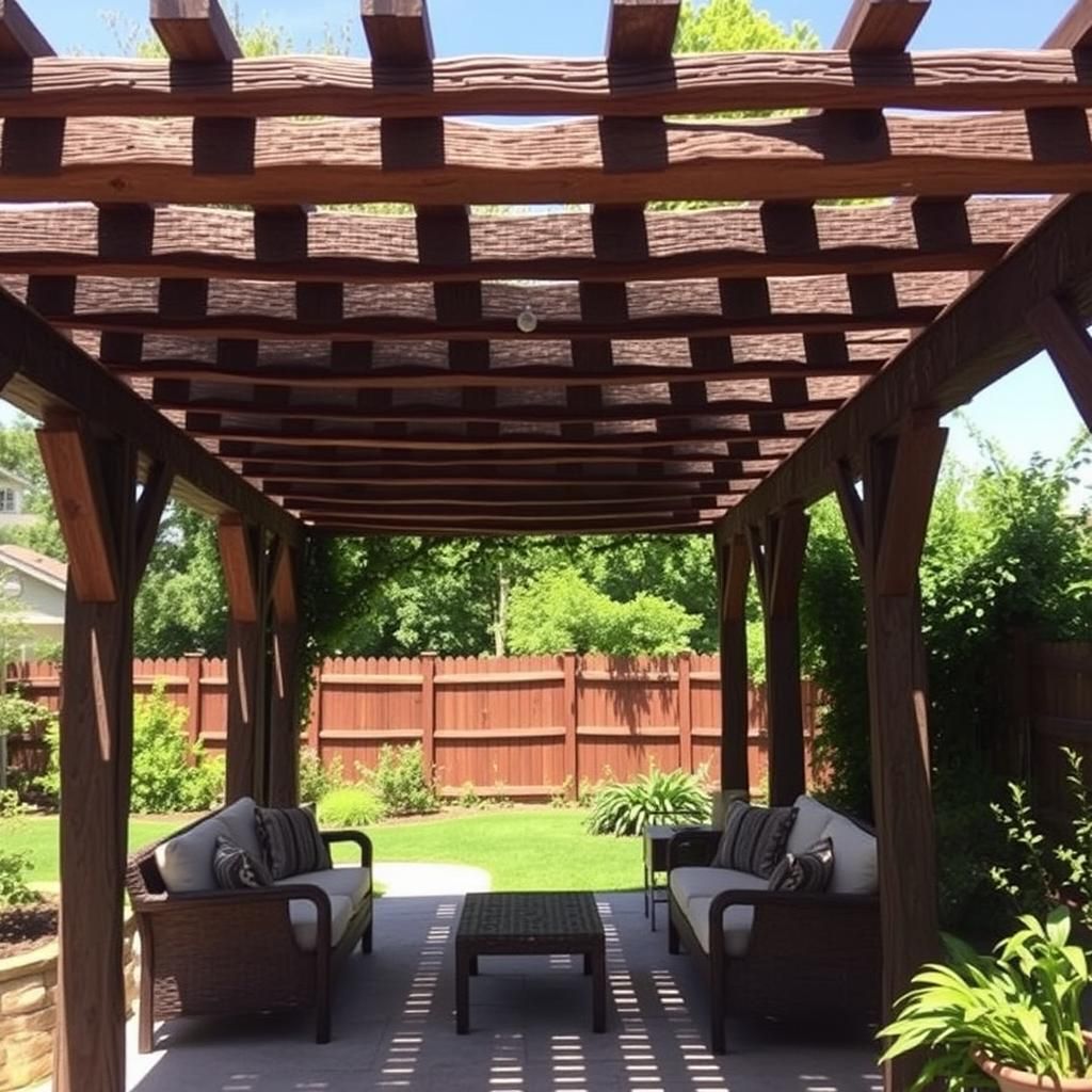 Rustic Pergola Relaxation Zone