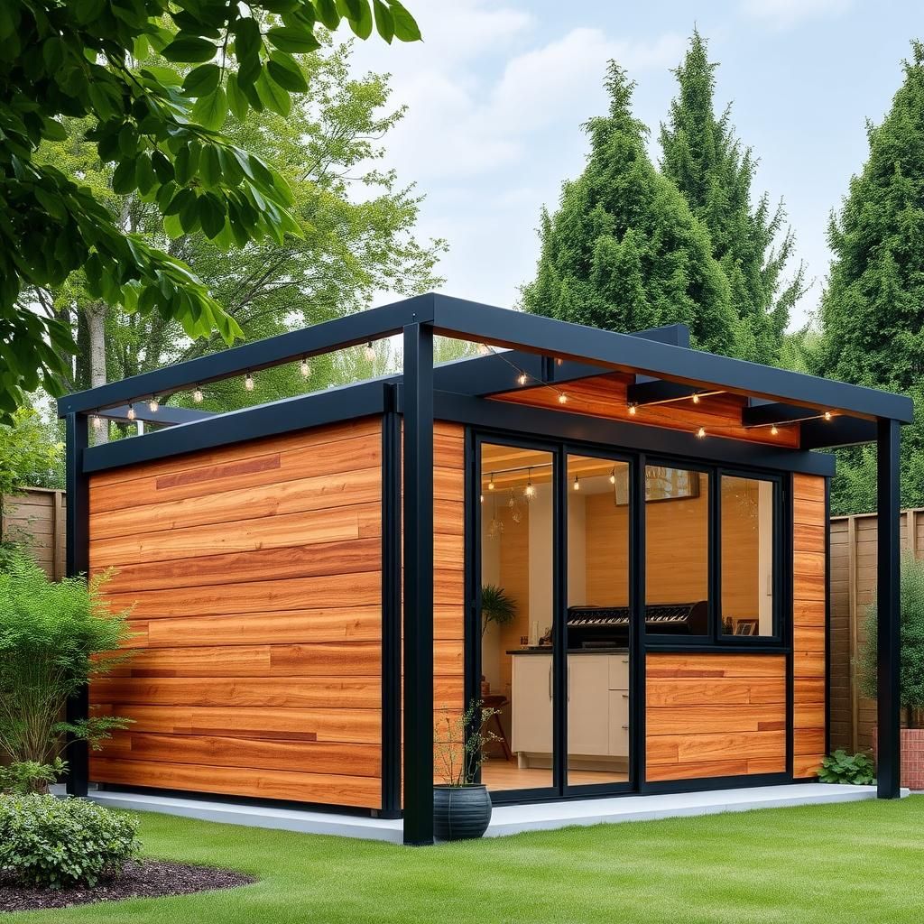 Modern Shed Pergola Design