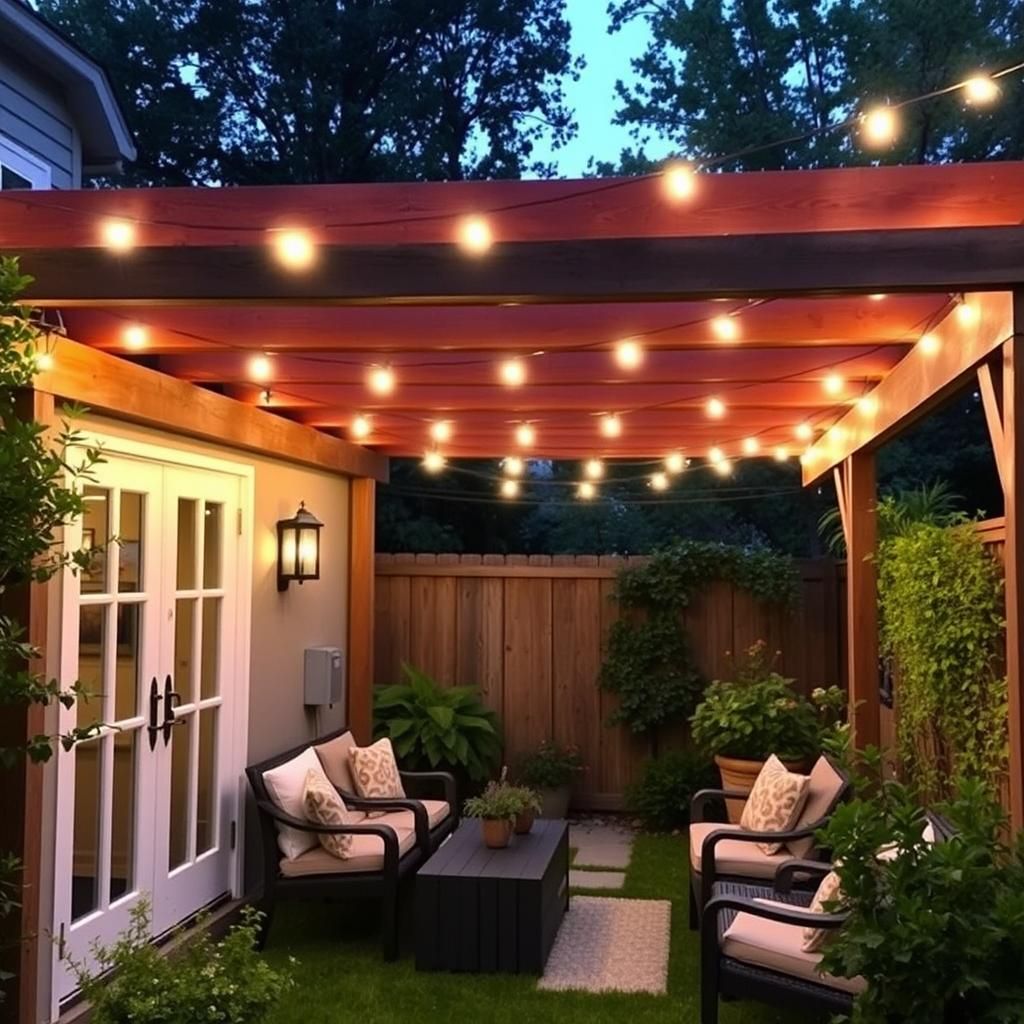 Cozy pergola setting for relaxing evenings