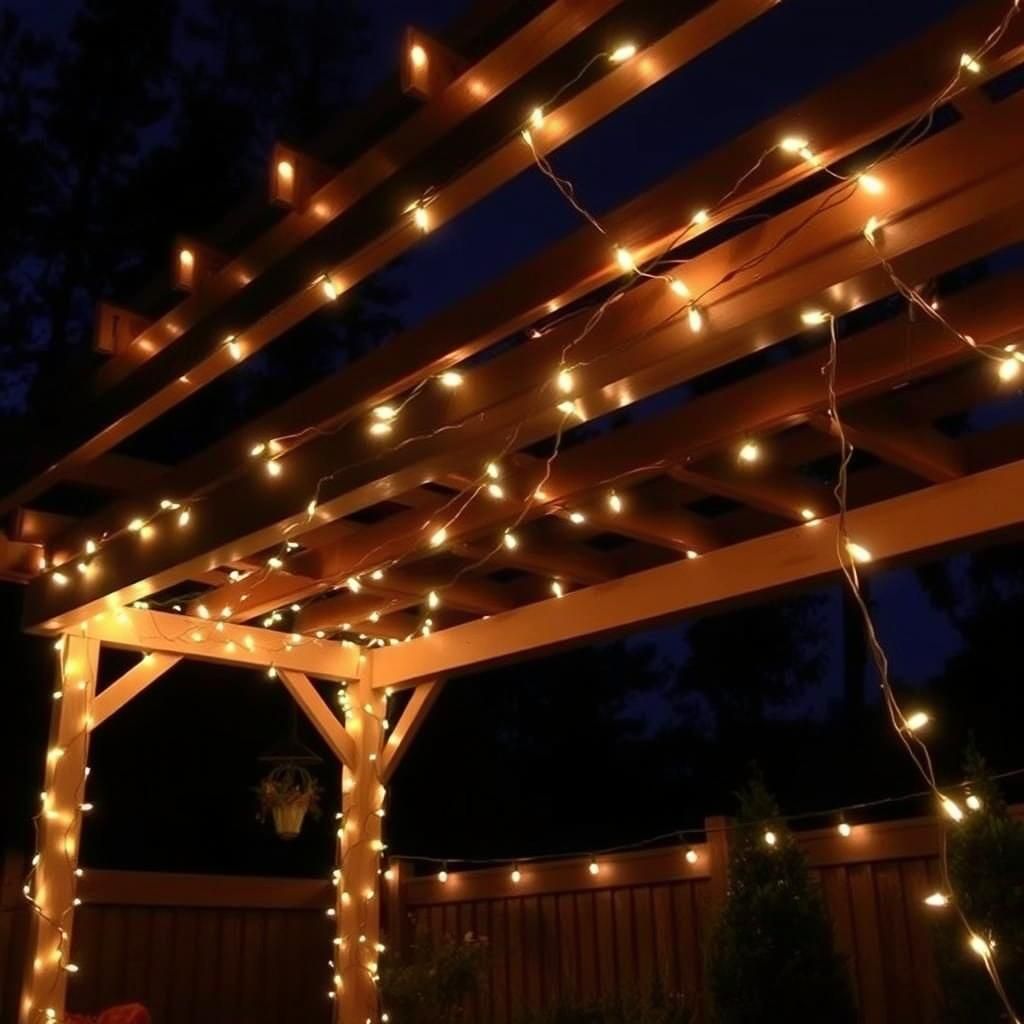 Pergola with String Lights