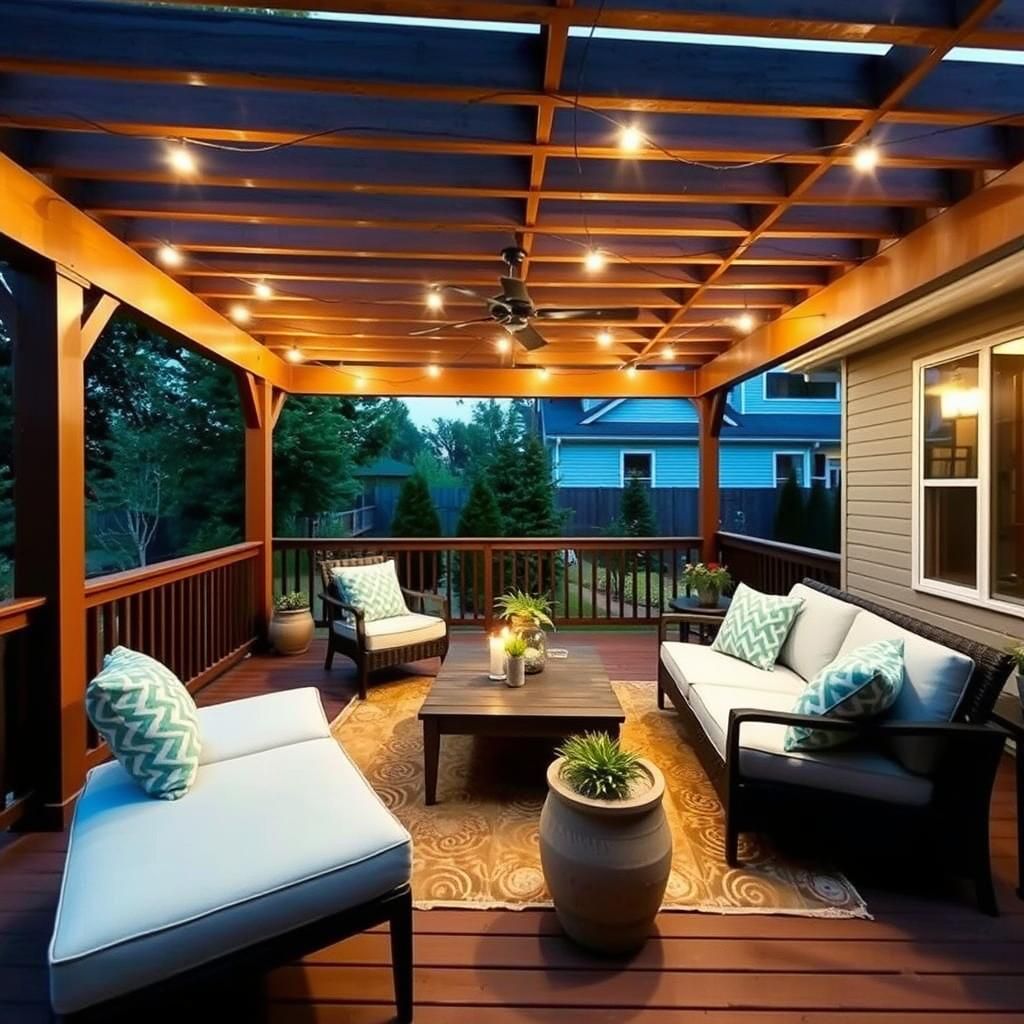 Stylish Deck Pergola Lounge