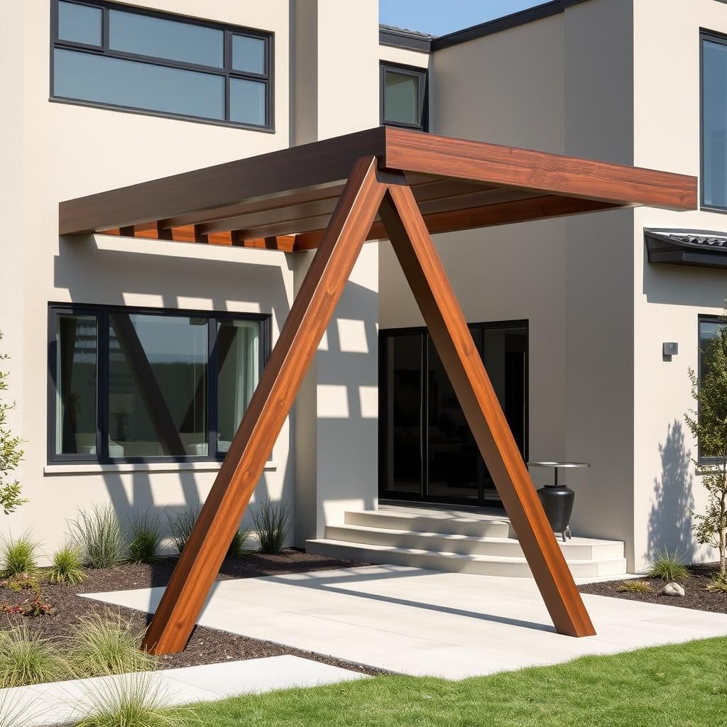 Modern Triangle Pergola