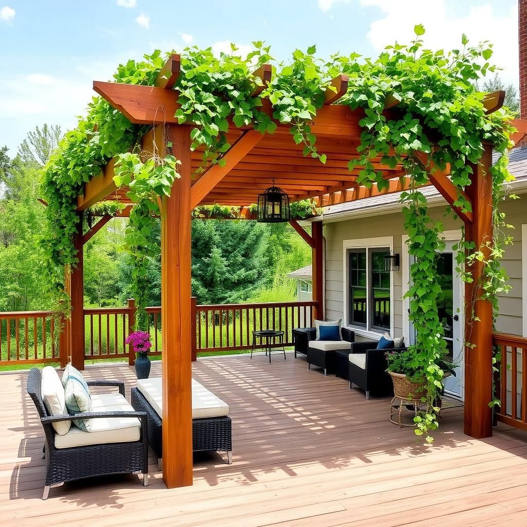 Wooden Pergola Design Ideas on Deck