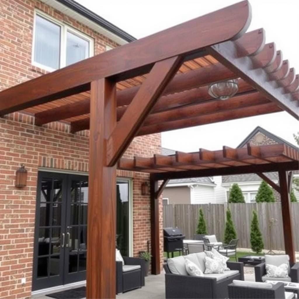 Wooden Cantilever Pergola