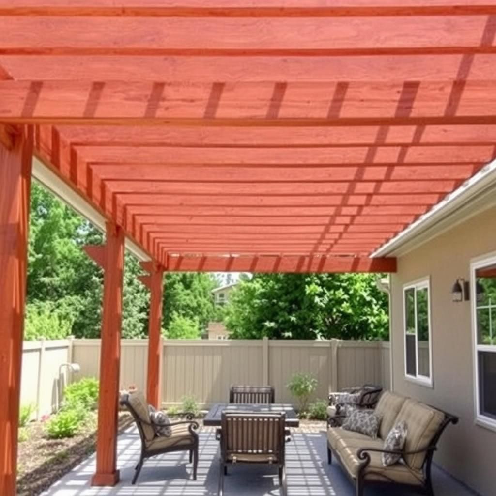 Wooden pergola cover