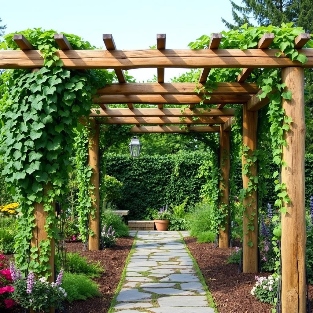 Rustic Wooden Pergola