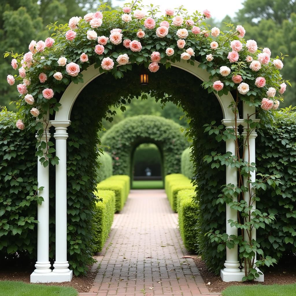 Arch Pergola as Garden Entrance