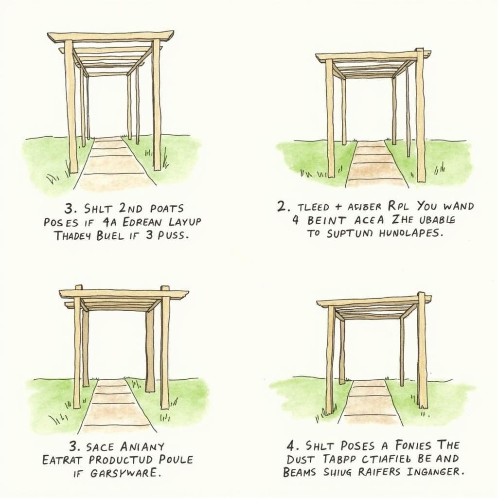 Steps for building a pergola path