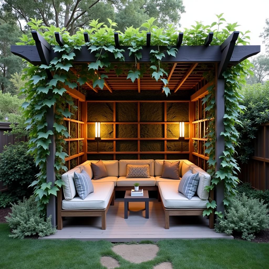 Cozy Pergola Reading Nook