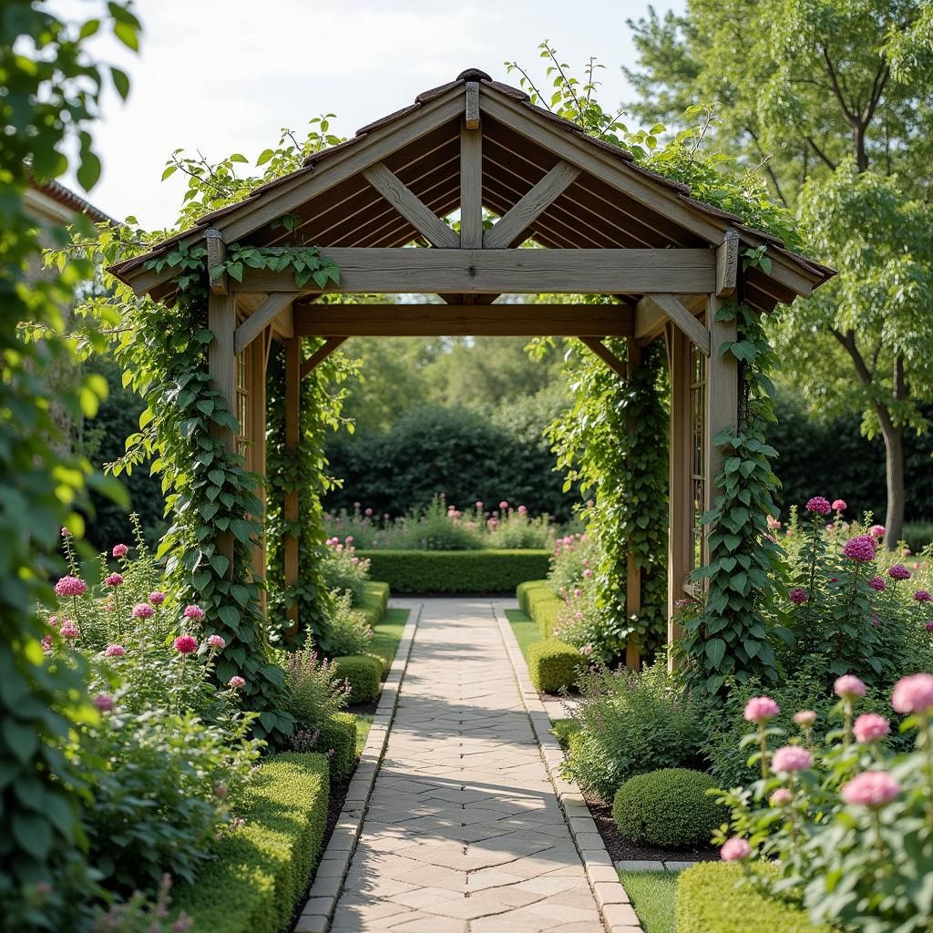 Gable pergola garden retreat